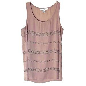 ❤️ XXI Silver Beaded Tank Top Size XS